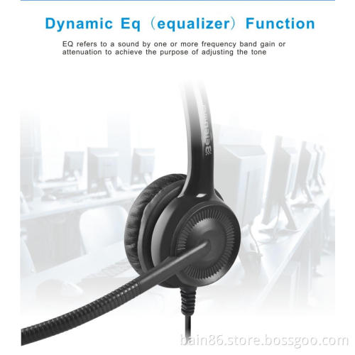 CS12 QD call center headset noise-cancelling
